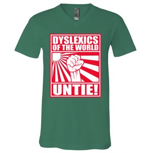 Dyslexics Untie! V-Neck T-Shirt