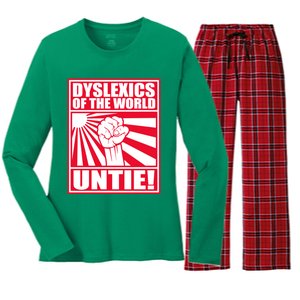 Dyslexics Untie! Women's Long Sleeve Flannel Pajama Set 