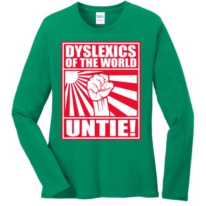 Dyslexics Untie! Ladies Long Sleeve Shirt