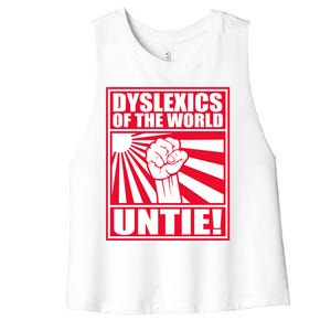 Dyslexics Untie! Women's Racerback Cropped Tank