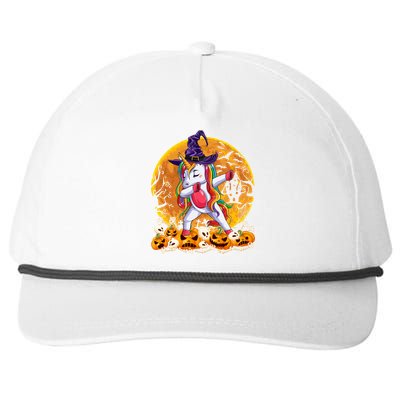 Dabbing Unicorn Dance Pumpkin Halloween Witch Skeleton Gift Snapback Five-Panel Rope Hat