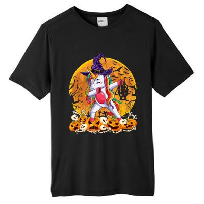 Dabbing Unicorn Dance Pumpkin Halloween Witch Skeleton Gift Tall Fusion ChromaSoft Performance T-Shirt