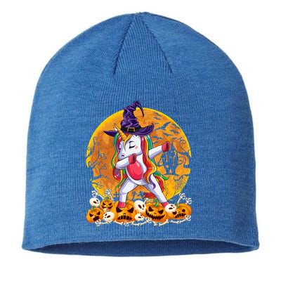 Dabbing Unicorn Dance Pumpkin Halloween Witch Skeleton Gift Sustainable Beanie