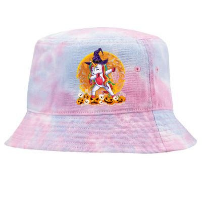 Dabbing Unicorn Dance Pumpkin Halloween Witch Skeleton Gift Tie-Dyed Bucket Hat