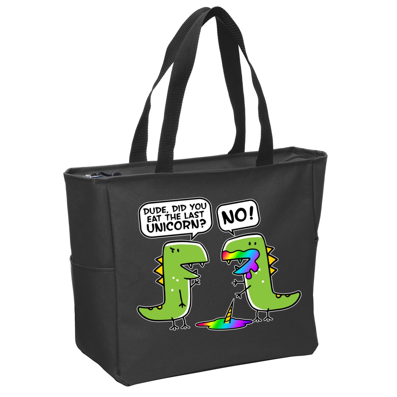 Dude Did You Eat The Last Unicorn? Zip Tote Bag
