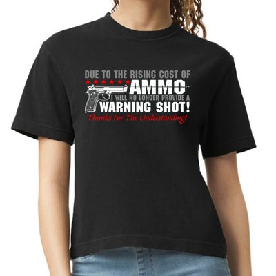 Due To Rising Cost Ammunition No Provide Warning Shot Comfort Colors Boxy T-Shirt