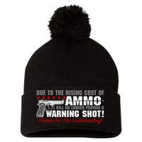 Due To Rising Cost Ammunition No Provide Warning Shot Pom Pom 12in Knit Beanie