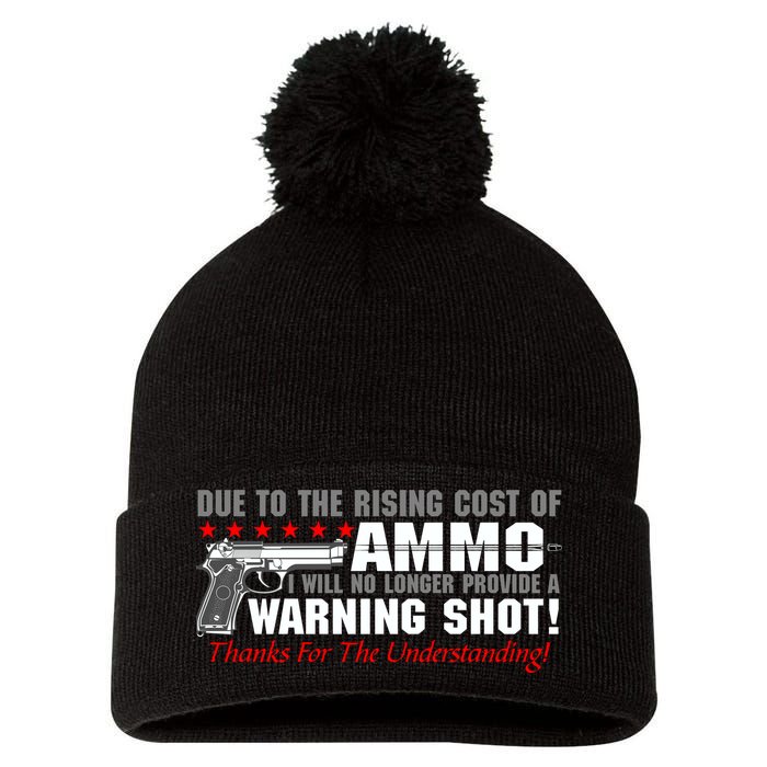 Due To Rising Cost Ammunition No Provide Warning Shot Pom Pom 12in Knit Beanie