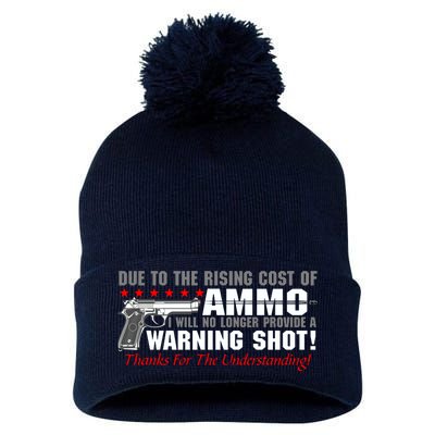 Due To Rising Cost Ammunition No Provide Warning Shot Pom Pom 12in Knit Beanie