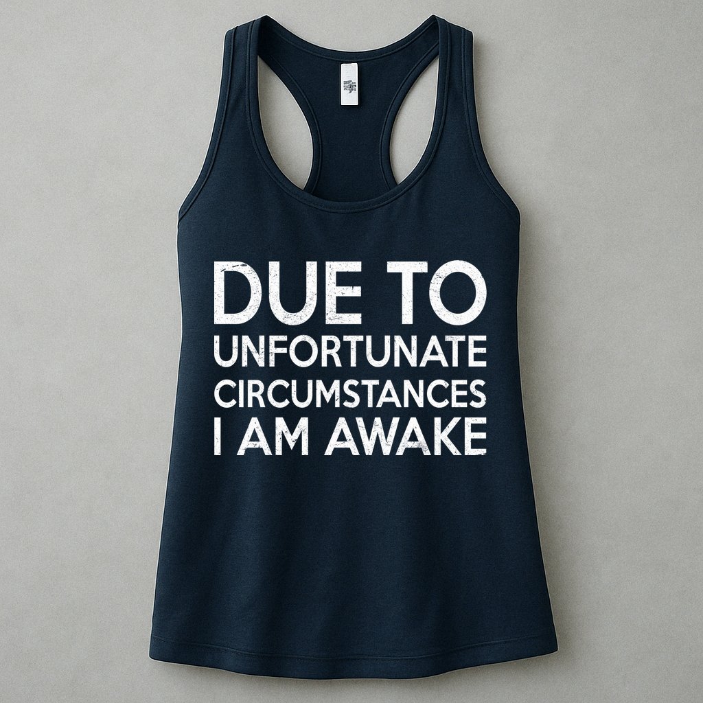 Due To Unfortunate Circumstances I Am Awake Womens Tank Top