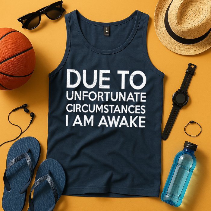 Due To Unfortunate Circumstances I Am Awake Tank Top