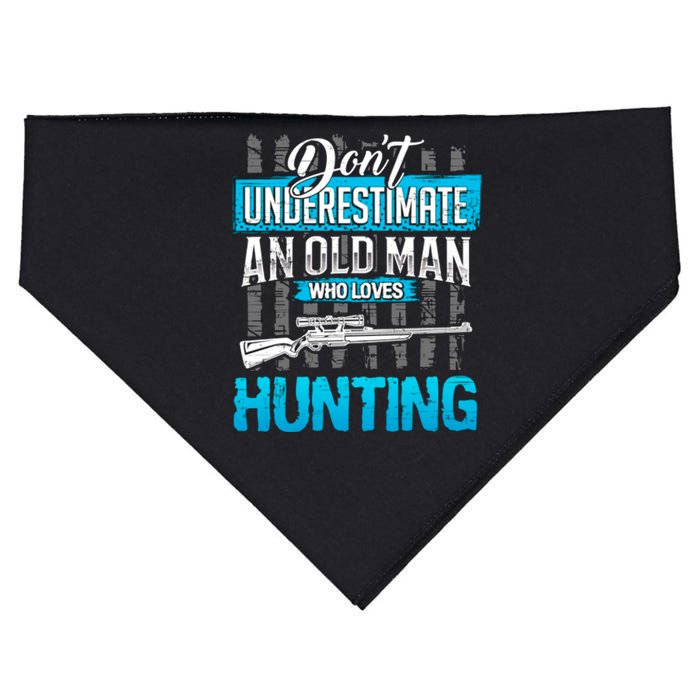 Don't Under Estimate An Old Man Who Loves Hunting USA-Made Doggie Bandana