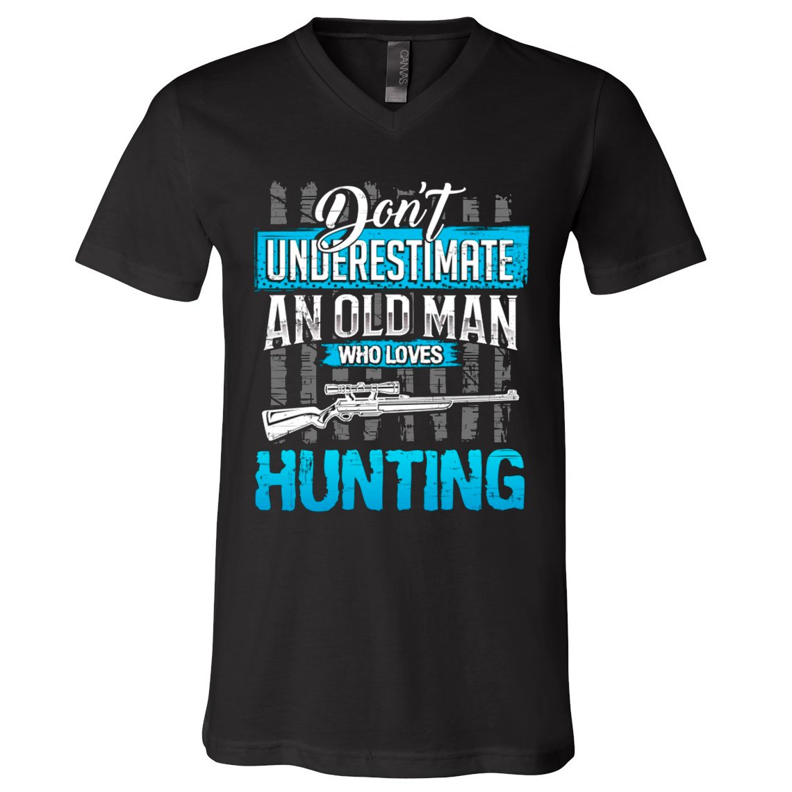 Don't Under Estimate An Old Man Who Loves Hunting V-Neck T-Shirt