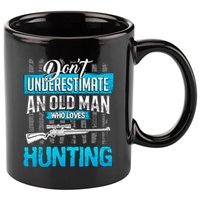 Don't Under Estimate An Old Man Who Loves Hunting 11oz C Handle Ceramic Mug
