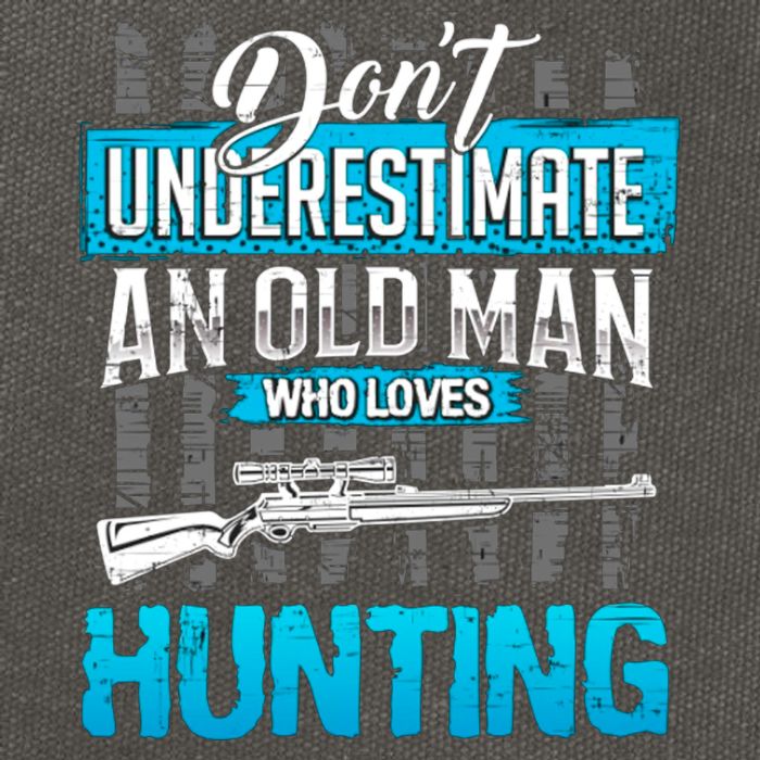 Don't Under Estimate An Old Man Who Loves Hunting Cotton Canvas Backpack