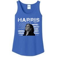 Distressed Us Flag Kamala Harris 2024 Madam Vice President Gift Ladies Essential Tank