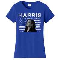 Distressed Us Flag Kamala Harris 2024 Madam Vice President Gift Women's T-Shirt