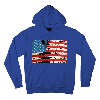 Destressed Usa Flag American Patriot One Nation Under God Gift Hoodie