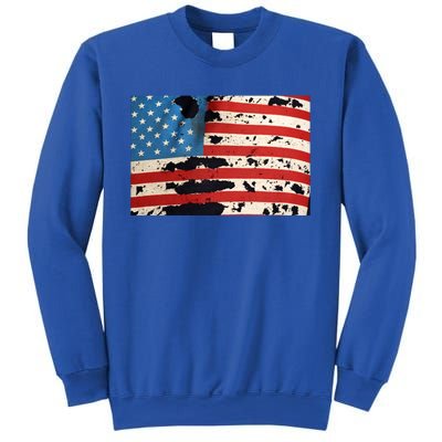 Destressed Usa Flag American Patriot One Nation Under God Gift Sweatshirt