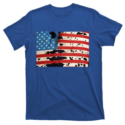 Destressed Usa Flag American Patriot One Nation Under God Gift T-Shirt