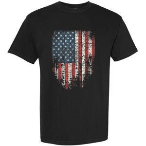 Distressed USA Flag, Patriotic American Flag Garment-Dyed Heavyweight T-Shirt