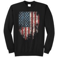 Distressed USA Flag, Patriotic American Flag Sweatshirt