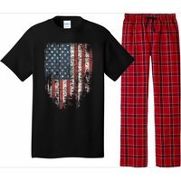 Distressed USA Flag, Patriotic American Flag Pajama Set