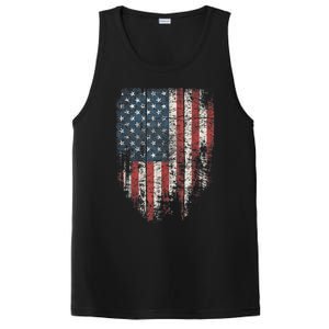 Distressed USA Flag, Patriotic American Flag PosiCharge Competitor Tank