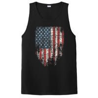 Distressed USA Flag, Patriotic American Flag PosiCharge Competitor Tank