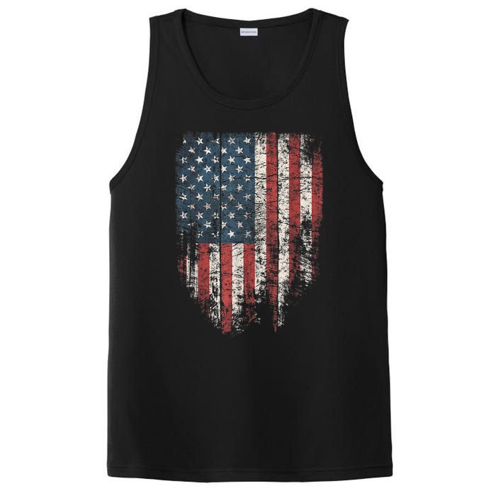 Distressed USA Flag, Patriotic American Flag PosiCharge Competitor Tank