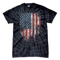 Distressed USA Flag, Patriotic American Flag Tie-Dye T-Shirt