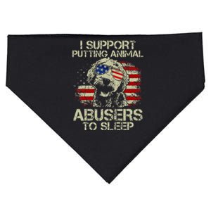 Doodle Usa Flag I Support Putting Animal Abusers To Sleep USA-Made Doggie Bandana