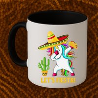 Dabbing Unicorn Funny Cinco De Mayo LetS Fiesta Mug
