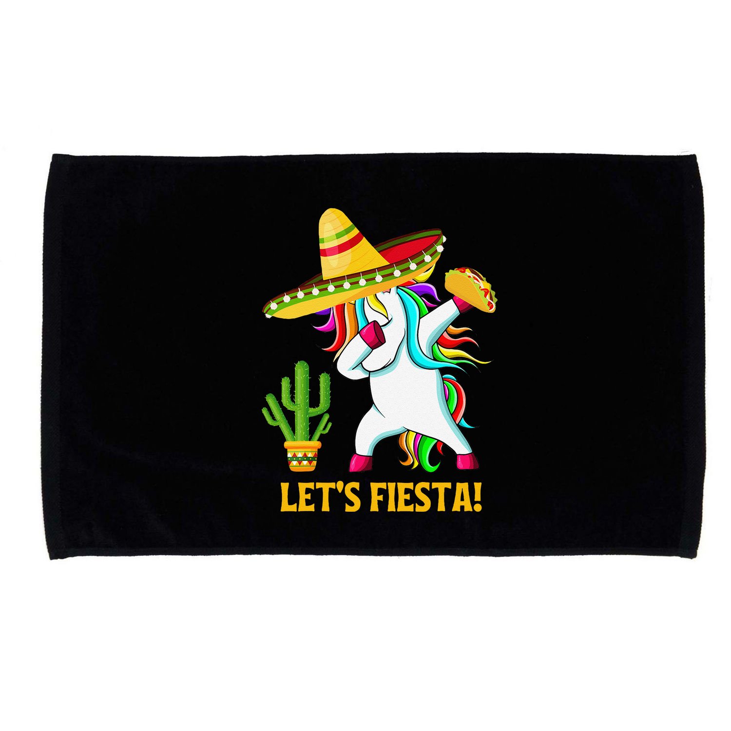Dabbing Unicorn Funny Cinco De Mayo LetS Fiesta Microfiber Hand Towel