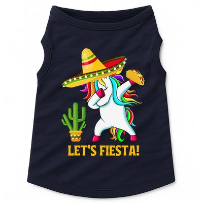 Dabbing Unicorn Funny Cinco De Mayo LetS Fiesta Doggie Tank