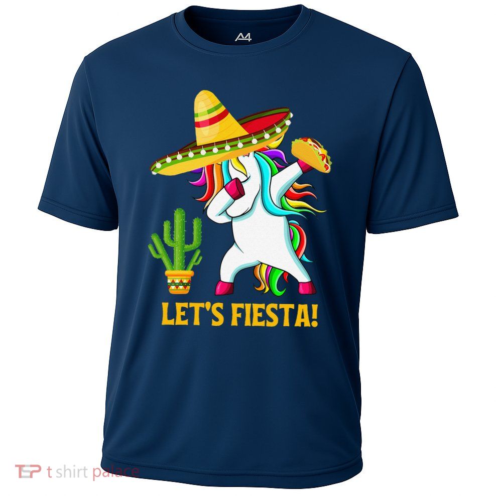 Dabbing Unicorn Funny Cinco De Mayo LetS Fiesta Performance Shirt