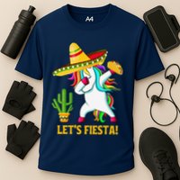 Dabbing Unicorn Funny Cinco De Mayo LetS Fiesta Performance Shirt