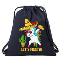 Dabbing Unicorn Funny Cinco De Mayo LetS Fiesta Drawstring Bag