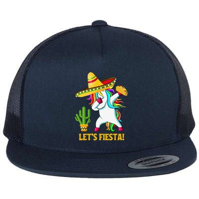 Dabbing Unicorn Funny Cinco De Mayo LetS Fiesta Flatbill Hat
