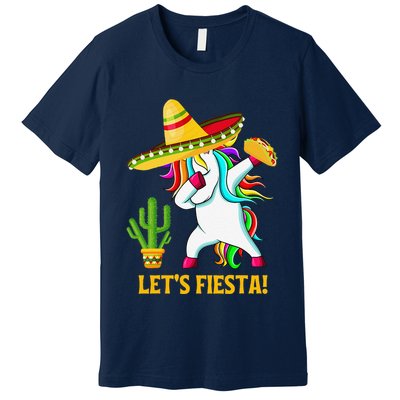 Dabbing Unicorn Funny Cinco De Mayo LetS Fiesta Premium T-Shirt