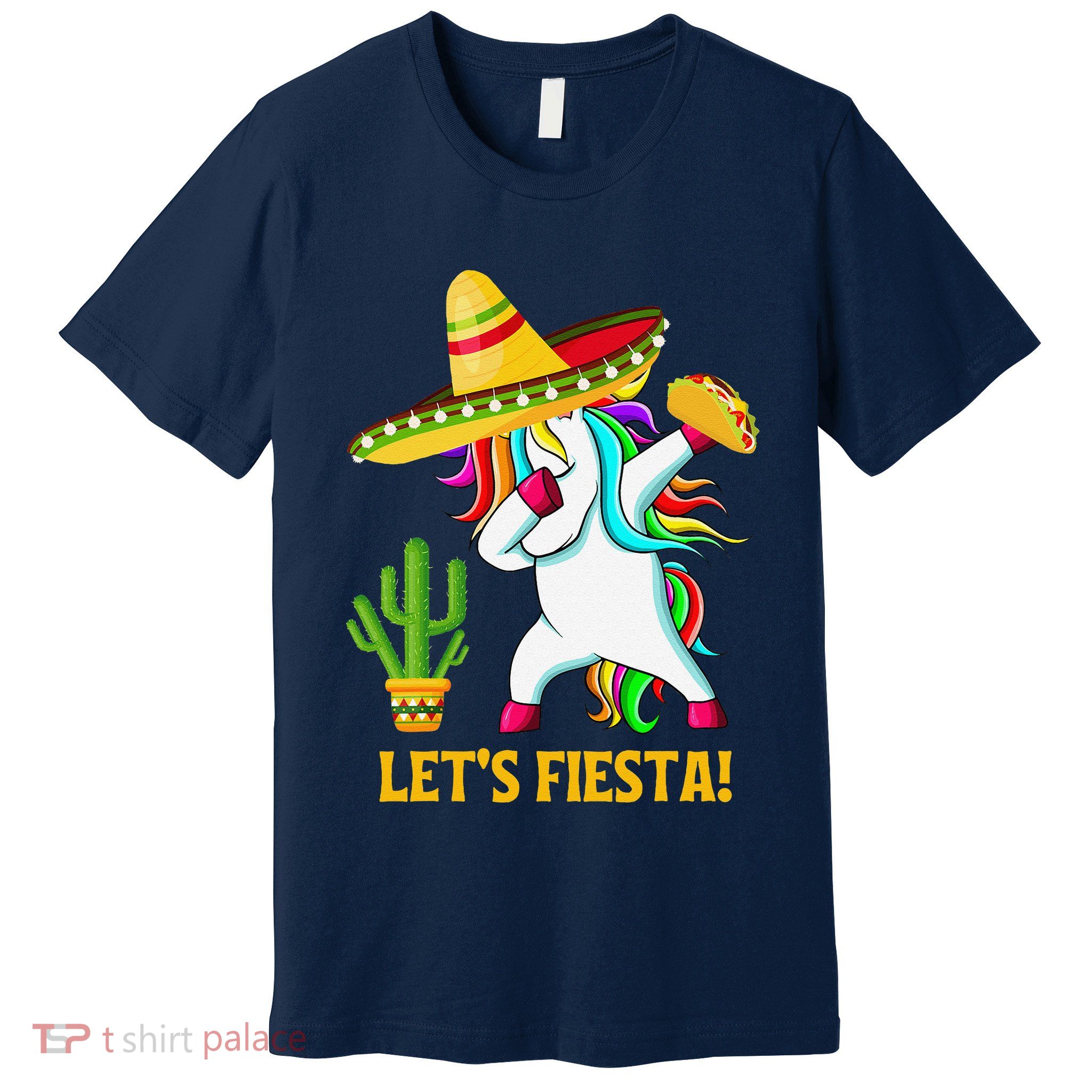 Dabbing Unicorn Funny Cinco De Mayo LetS Fiesta Premium T-Shirt