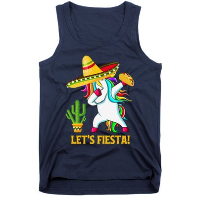 Dabbing Unicorn Funny Cinco De Mayo LetS Fiesta Tank Top