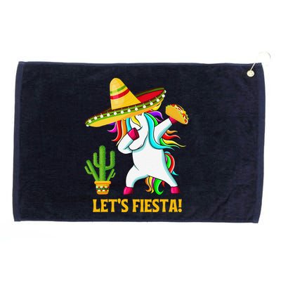 Dabbing Unicorn Funny Cinco De Mayo LetS Fiesta Grommeted Golf Towel