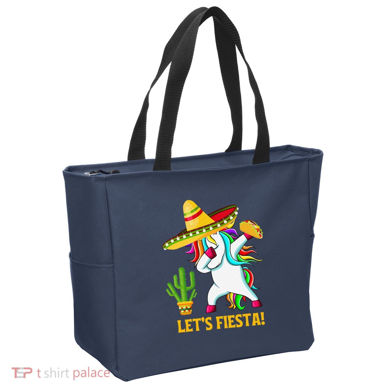 Dabbing Unicorn Funny Cinco De Mayo LetS Fiesta Zip Tote Bag