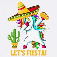 Dabbing Unicorn Funny Cinco De Mayo LetS Fiesta Garment-Dyed Sweatshirt