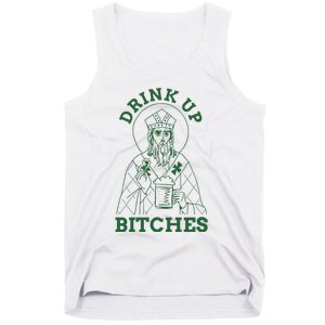 Drink Up Funny Bitches St Patrick's Day Funny Irish Shamrocks Tank Top