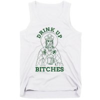 Drink Up Funny Bitches St Patrick's Day Funny Irish Shamrocks Tank Top