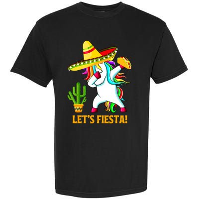 Dabbing Unicorn Funny Cinco De Mayo Girl Lets Fiesta Garment-Dyed Heavyweight T-Shirt