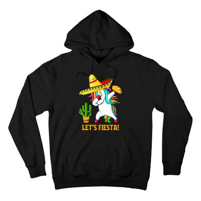 Dabbing Unicorn Funny Cinco De Mayo Girl Lets Fiesta Hoodie