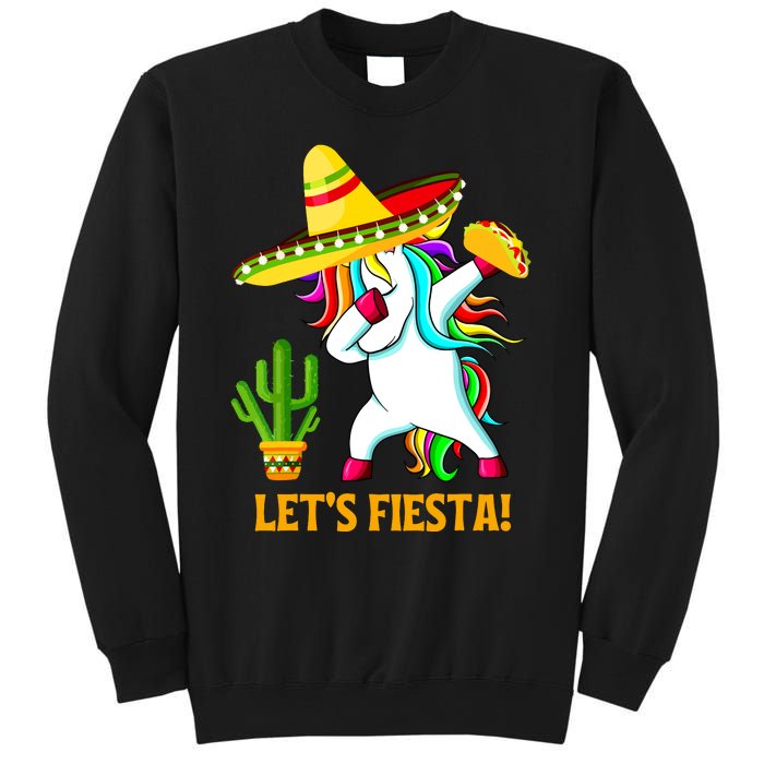 Dabbing Unicorn Funny Cinco De Mayo Girl Lets Fiesta Sweatshirt